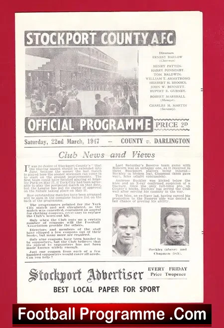 Stockport County v Darlington 1947