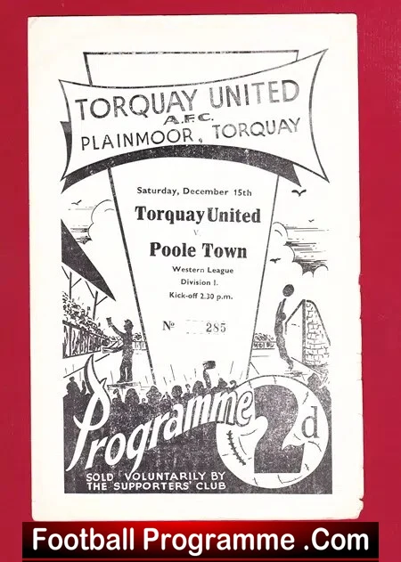 Torquay United v Poole Town 1956