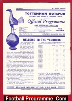Tottenham Hotspur v Arsenal 1955