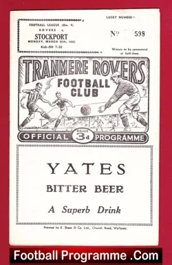 Tranmere Rovers v Stockport County 1962