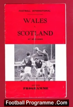 Wales v Scotland 1969 - Wrexham Pirate Programme - football programme