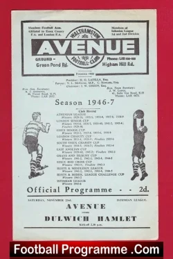 Walthamstow Avenue v Dulwich Hamlet 1946