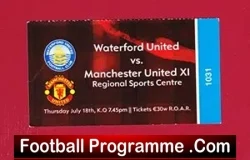 Waterford v Manchester United 2013 – Ticket – Friendly Ireland