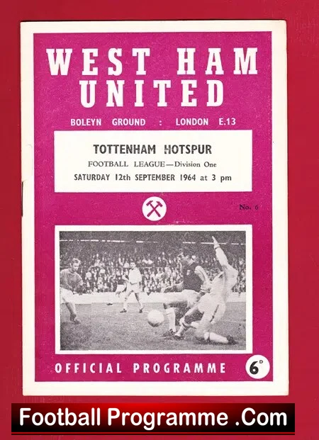 West Ham United v Tottenham 1964