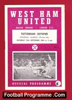 West Ham United v Tottenham 1964