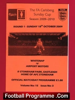 Whitenap v Airport Motors 2009 – Sunday Cup at Stoneham FC