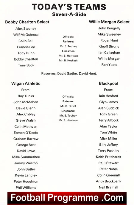 Wigan Athletic v Blackpool 1983 - Benefit Match + George Best