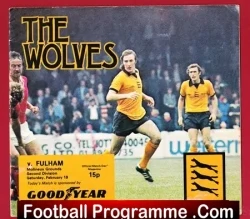 Wolves Wolverhampton v Fulham 1977