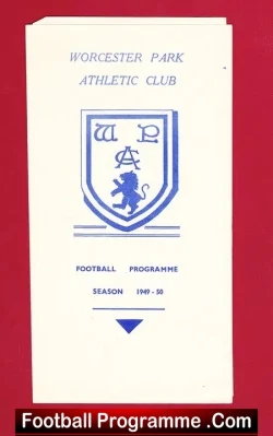 Worcester Park Athletic v Byfleet 1949 - football programme