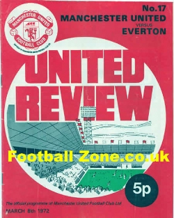 Manchester United v Everton 1972