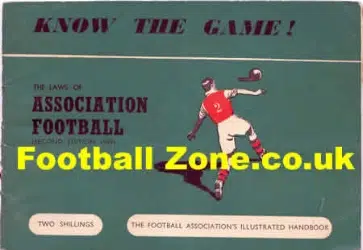 Football Association Rules Laws Handbook 1949