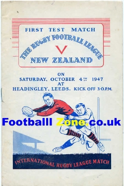 Great Britain Rugby v New Zealand 1947 – Headingly