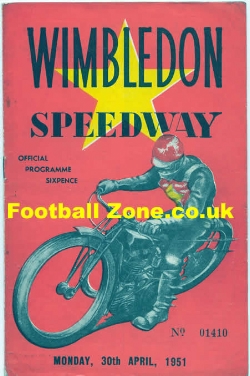 Wimbledon Speedway v London v The Provences 1951