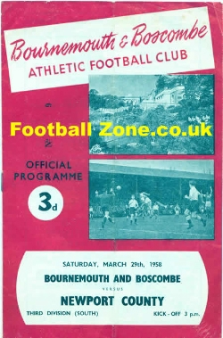 Bournemouth v Newport County 1958