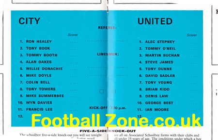 Alan Oakes Testimonial Manchester City 1972 – George Best + Law