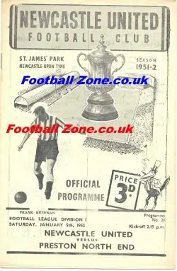 Newcastle United v Preston 1952