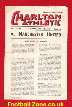 Charlton Athletic v Manchester United 1949