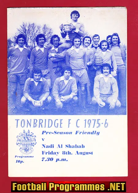 Tonbridge v Nadi Al Shabab 1975 – First Time Kuwait Team