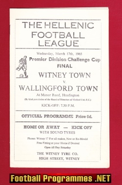 Witney Town v Wallingford Town 1965 – Challenge Cup Final