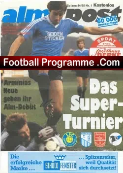 Arsenal Pre Season Tour 1984 - football programme