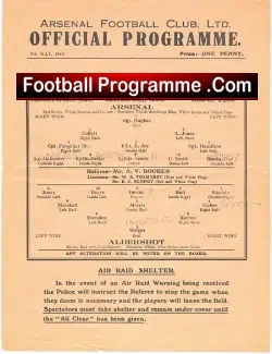 Arsenal v Aldershot 1944