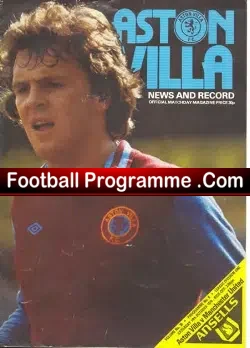 Aston Villa v Manchester United 1978
