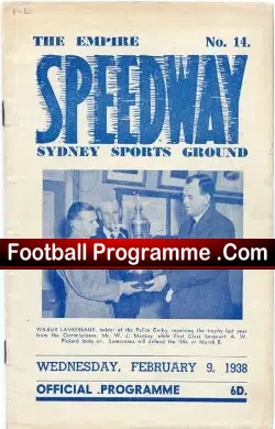 Australia Speedway 1938 Sydney
