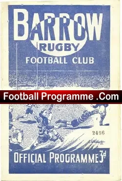 Barrow Rugby v Whitehaven 1955