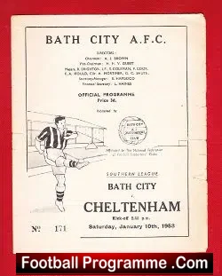Bath City v Cheltenham Town 1953 – to clear