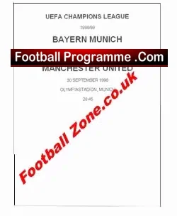 Bayern Munich v Manchester United 1998 – Pirate Programme 1