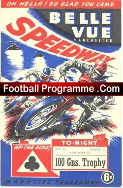 Belle Vue Speedway 1953 The 100 Guineas Trophy Final