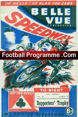 Belle Vue Speedway 1955 Supporters Trophy