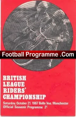 Belle Vue Speedway 1967 British League Riders Championship