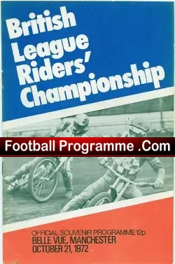 Belle Vue Speedway 1972 Riders Championship
