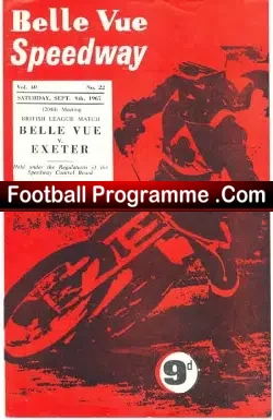 Belle Vue Speedway v Exeter 1967