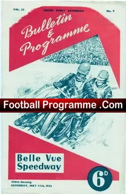 Belle Vue Speedway v Harringay 1952