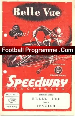 Belle Vue Speedway v Ipswich 1960