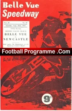 Belle Vue Speedway v Newcastle 1967