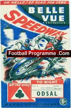 Belle Vue Speedway v Odsal 1953