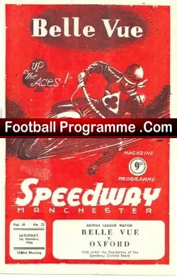 Belle Vue Speedway v Oxford 1960