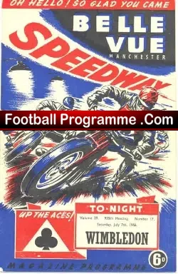 Belle Vue Speedway v Wimbledon 1956