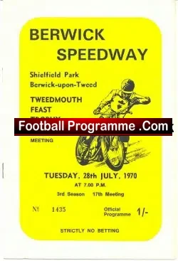 Berwick Speedway v Tweedmouth 1970