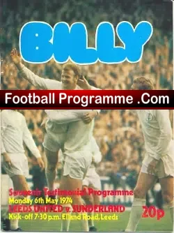 Billy Bremner Testimonial Benefit Match Leeds United 1974
