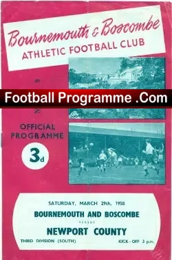 Bournemouth v Newport County 1958
