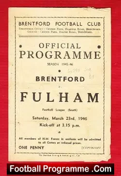Brentford v Fulham 1946