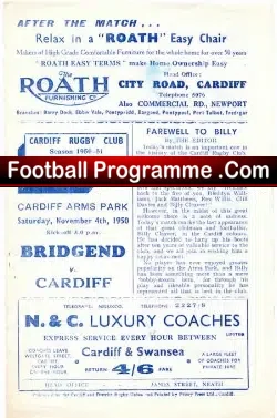 Bridgend Rugby v Cardiff 1950