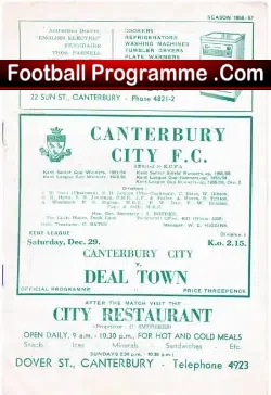 Canterbury City v Deal Town 1956