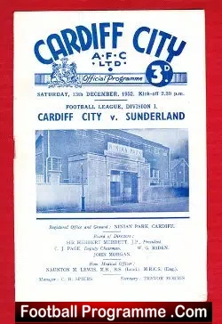 Cardiff City v Sunderland 1952