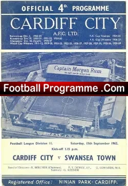 Cardiff City v Swansea Town 1962
