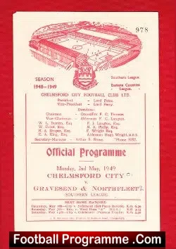 Chelmsford City v Gravesend Northfleet 1949